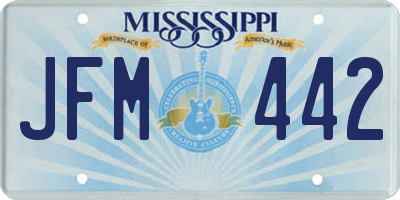 MS license plate JFM442