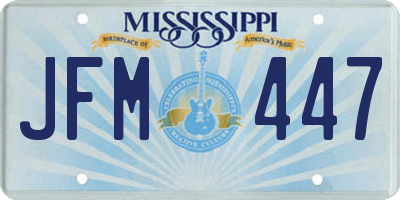 MS license plate JFM447