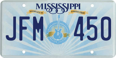 MS license plate JFM450