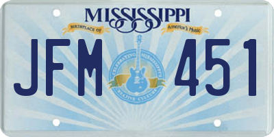 MS license plate JFM451