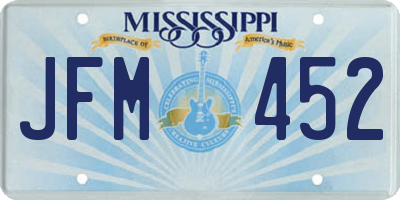 MS license plate JFM452