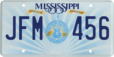 MS license plate JFM456