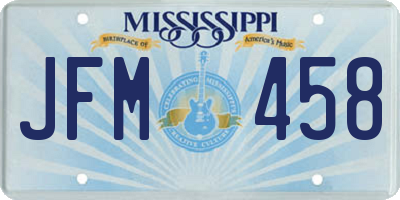MS license plate JFM458