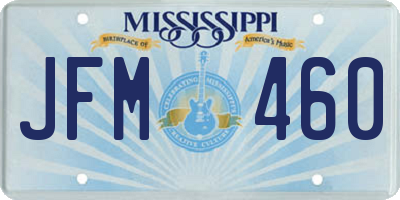 MS license plate JFM460