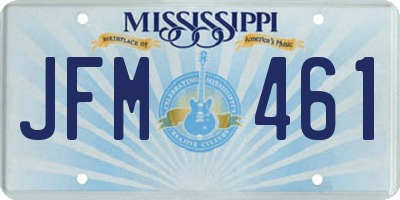 MS license plate JFM461