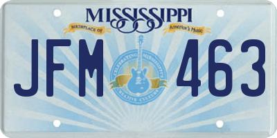 MS license plate JFM463