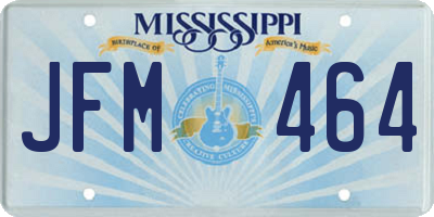 MS license plate JFM464