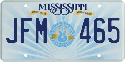 MS license plate JFM465