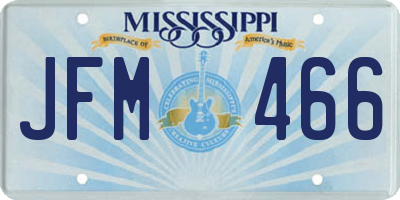 MS license plate JFM466