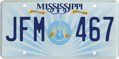 MS license plate JFM467