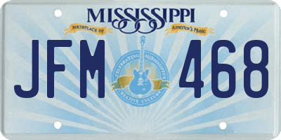 MS license plate JFM468