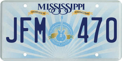 MS license plate JFM470