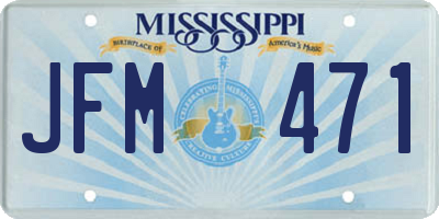 MS license plate JFM471