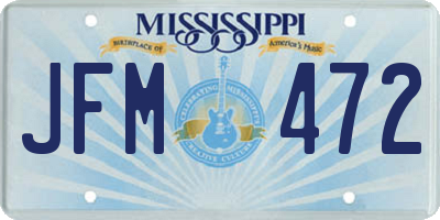 MS license plate JFM472