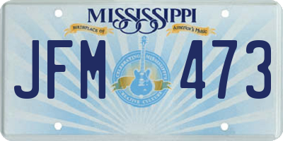 MS license plate JFM473