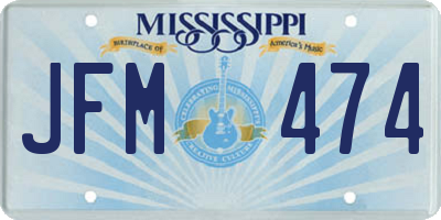 MS license plate JFM474