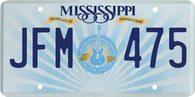 MS license plate JFM475