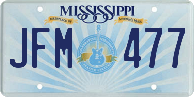 MS license plate JFM477