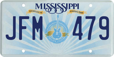 MS license plate JFM479