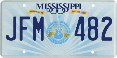 MS license plate JFM482