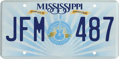 MS license plate JFM487