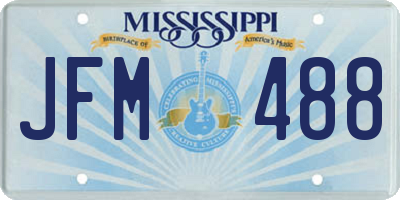 MS license plate JFM488