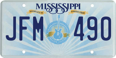 MS license plate JFM490