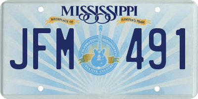 MS license plate JFM491
