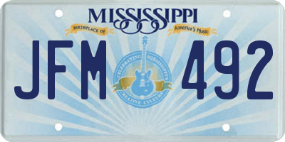 MS license plate JFM492