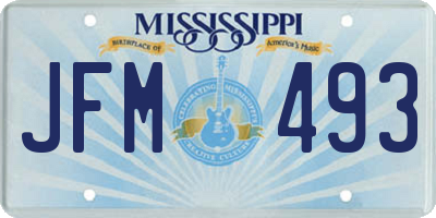 MS license plate JFM493