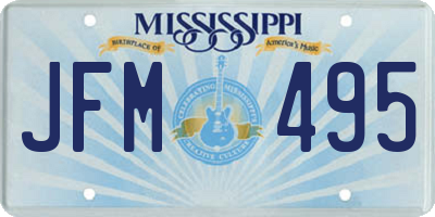 MS license plate JFM495