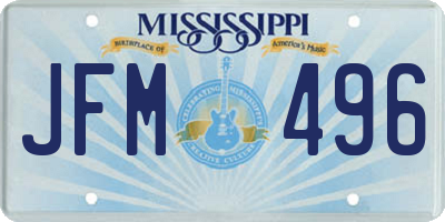 MS license plate JFM496