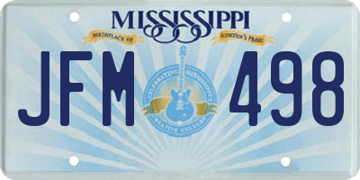 MS license plate JFM498
