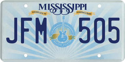MS license plate JFM505