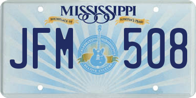 MS license plate JFM508