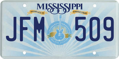 MS license plate JFM509