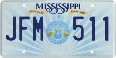 MS license plate JFM511