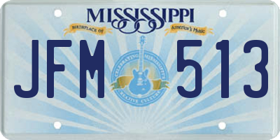 MS license plate JFM513