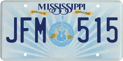 MS license plate JFM515