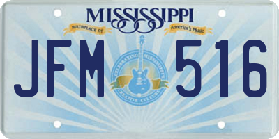 MS license plate JFM516