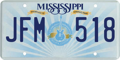 MS license plate JFM518