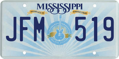 MS license plate JFM519