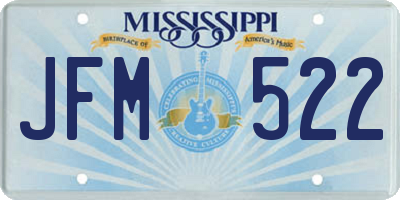 MS license plate JFM522
