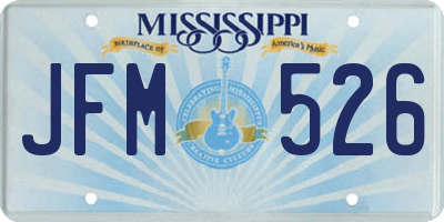 MS license plate JFM526