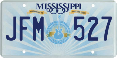 MS license plate JFM527