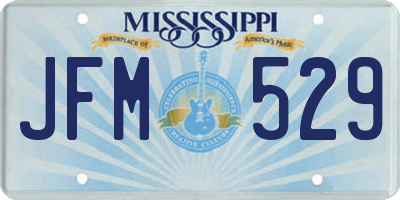 MS license plate JFM529