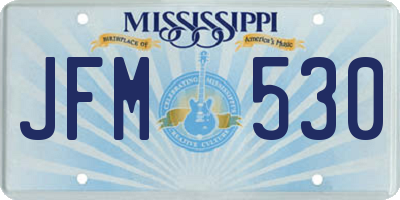 MS license plate JFM530