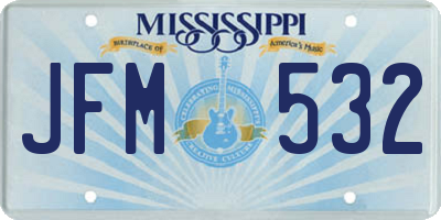 MS license plate JFM532