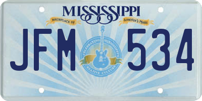 MS license plate JFM534