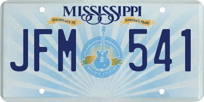 MS license plate JFM541